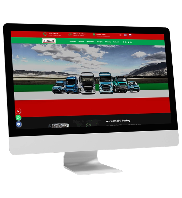web tasarım örnek çalışma a-ricambi.com