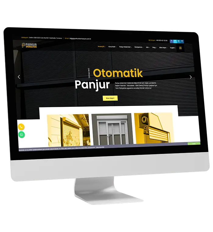 web tasarım örnek çalışma parkurotomasyon.com.tr